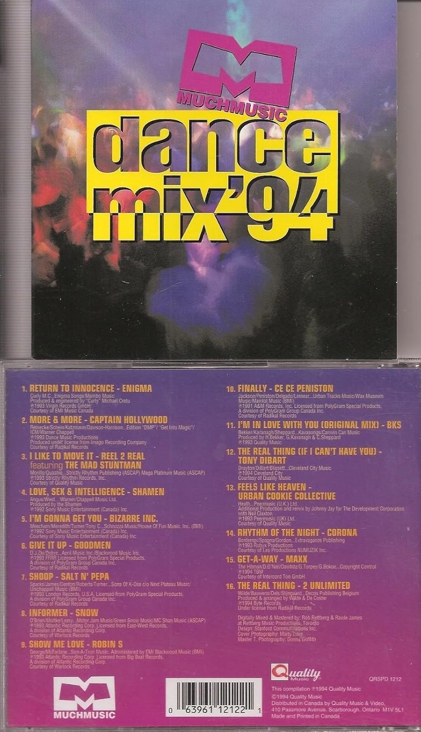MuchMusic Dance Mix '94 Various Artists Amazon.ca Music