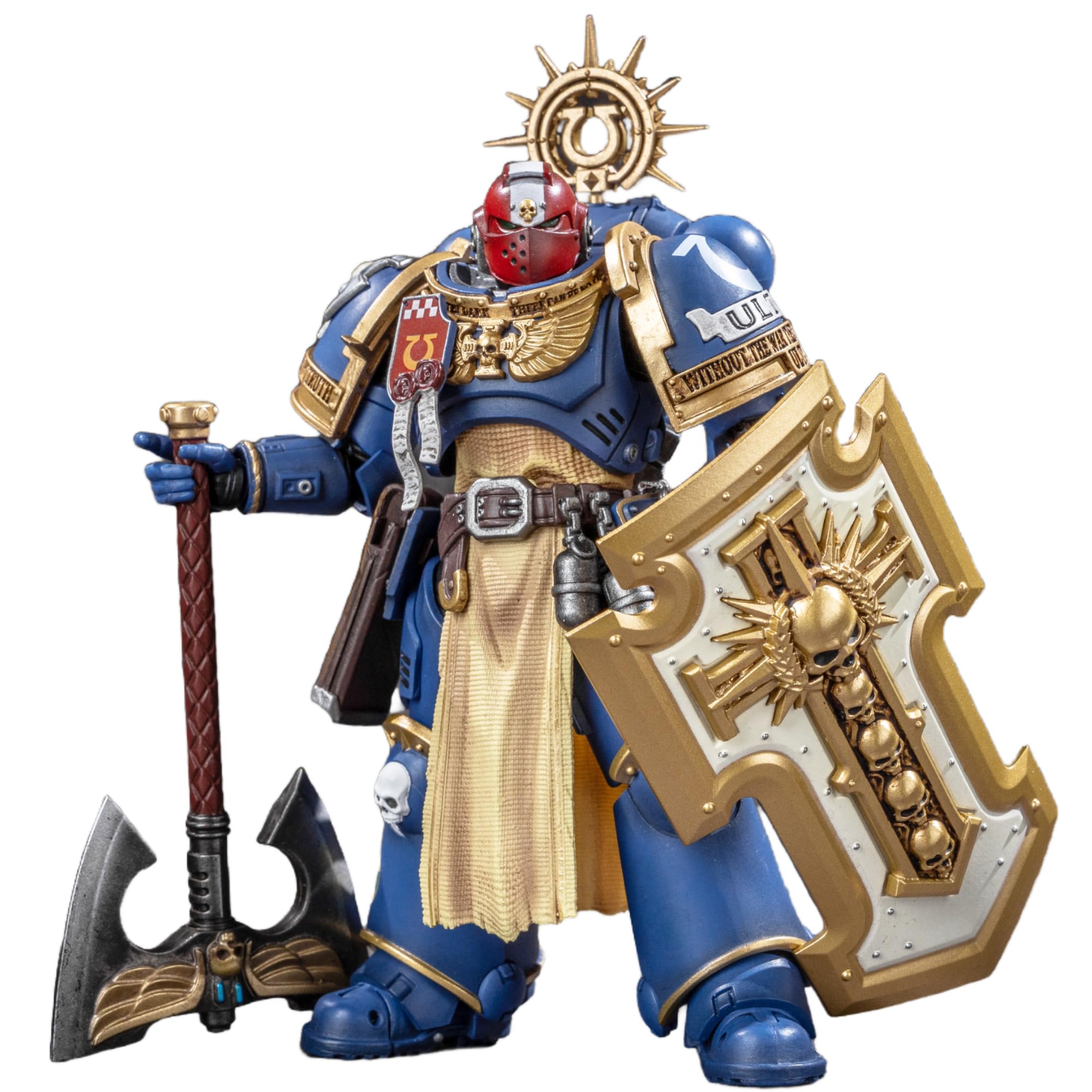 TOYVERSE Joytoy 1/18 Action Figure Warhammer 40,000, Ultramarine Metaurus with Power Axe, Stormshield and Plasma Pistol, Mobile Joints Character Model, 15 Years and Older