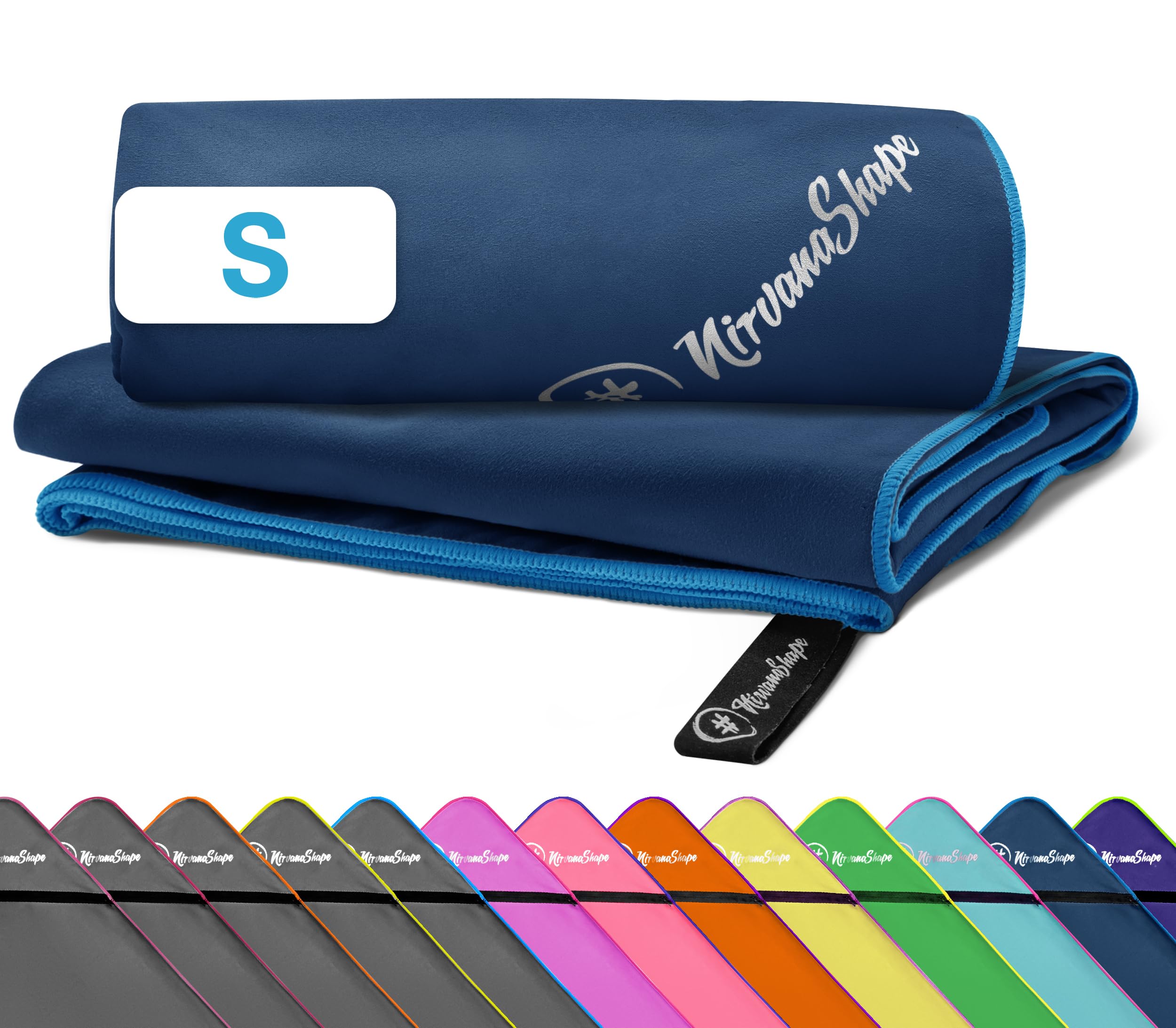 NirvanaShape Microfiber Towel – 60 x 40 cm, Lightweight, Compact for Travel, Vacation, and Fitness - without corner pocket and pannier bag