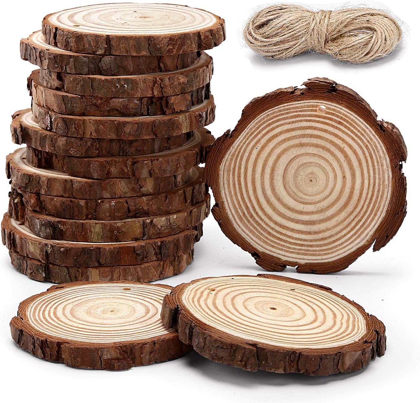 Download Amazon Com Clearance Sale Hanging Natural Wood Slices Round Unfinished For Centerpieces With Holes Bark For Christmas Decorations Ornaments Unfinished Wood Woodcrafts Diy Crafts M 15pcs PSD Mockup Templates