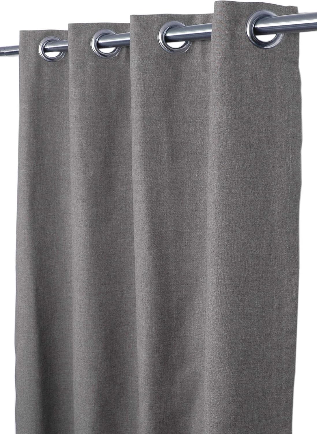 Outdoor Curtains - Outdoor/Indoor Sunbrella Curtain 120 inch x 50 inch with 8 Stainless Steel Grommets Cast Slate