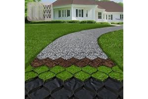 MIWOOYY 2" Thick Gravel Ground Grid 4ft x 10ft - Geo Grid Driveway Stabilization Grids, Gravel Retainer Grid 1885 LBS Per Sq ft, Geocell Geogrid for Walkway Driving RV Parking Slopes and Garden