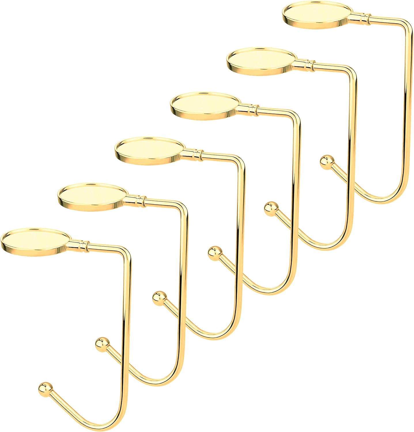 Stockings & Holders - Komotu Christmas Stocking Holder for Mantle - 6 Pack Non-Slip Stocking Mantel Holders Hooks Hanger for Christmas Xmas Fireplace and Party Decoration (Gold)