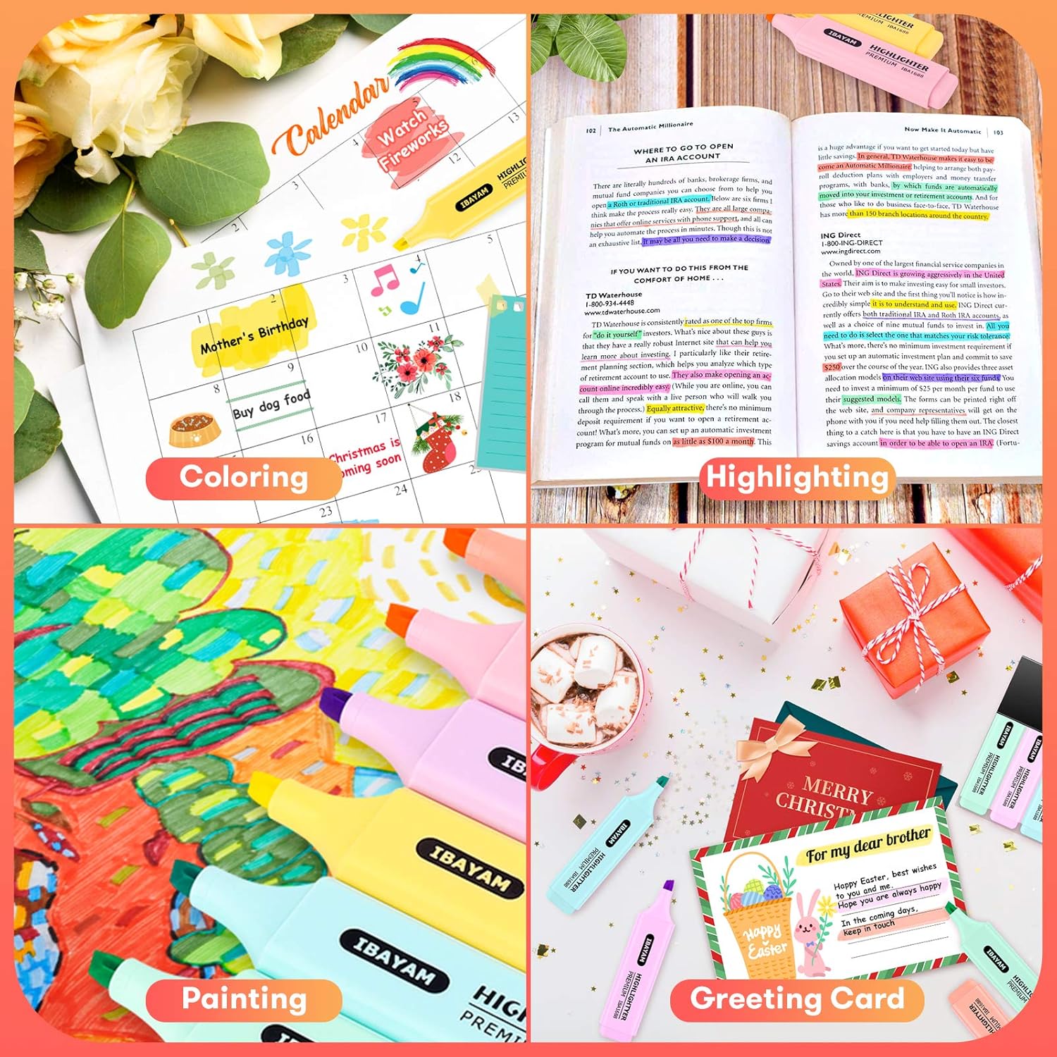 Highlighters, Pastel Colors Highlighter Set, Assorted Colors Highlighters and Pens, Chisel Tip Marker Pens for Adults Kids Students Journaling Highlighting Planner Notes, Office School Supplies : Office Products