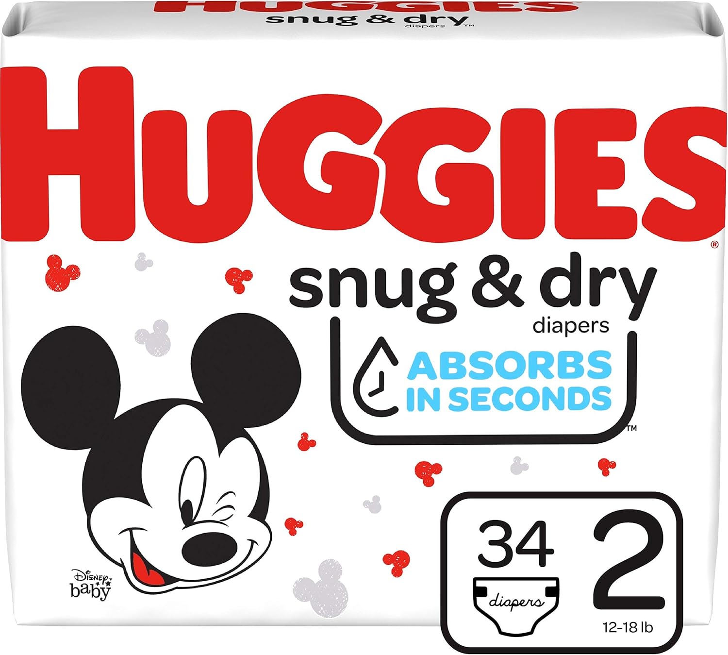 Huggies Snug \u0026 Dry Baby Diapers, Size 2 