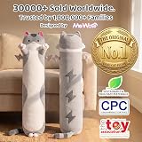 Mewaii 36in Long Cat Plush Pillow Gray Sleeping Hugging Plush Toy view 2