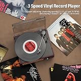 Mersoco Vinyl Record Player Turntable with Built-in Bluetooth & 2 Speakers view 6