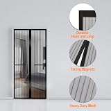 RnCop Magnetic Screen Door 90 x 210cm Heavy Duty Self Sealing Black view 2