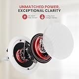 Pyle 6.5” Ceiling Wall Mount Speakers 200W Peak 70Hz-20kHz 2-Way view 5