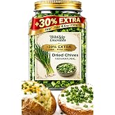 Freeze Dried Chives, 4.6 oz Chopped Dried Chives for Cooking and Seasoning | Fine Chive Flakes &bull; Convenient Cooking Seasoning &bull; Soups, Salads, Eggs &amp; More &bull; Easy Pantry Ingredient