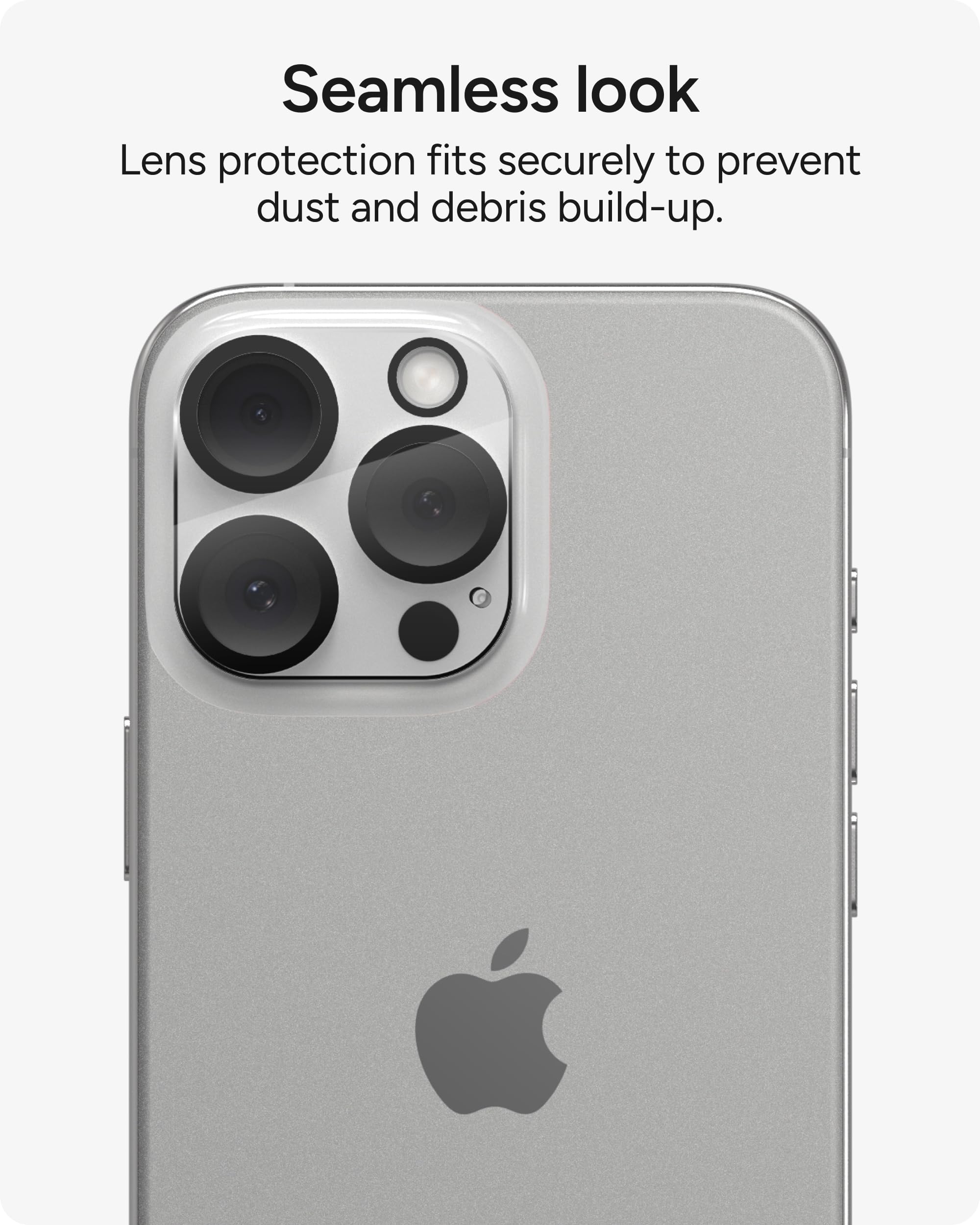 ZAGG Glass Elite Anti-Glare Camera Lens Protector for iPhone 16 Pro Max / 16 Pro - Anti-Reflective Glass, 5X Stronger, Smudge-Free, Eco-Friendly, Easy Installation