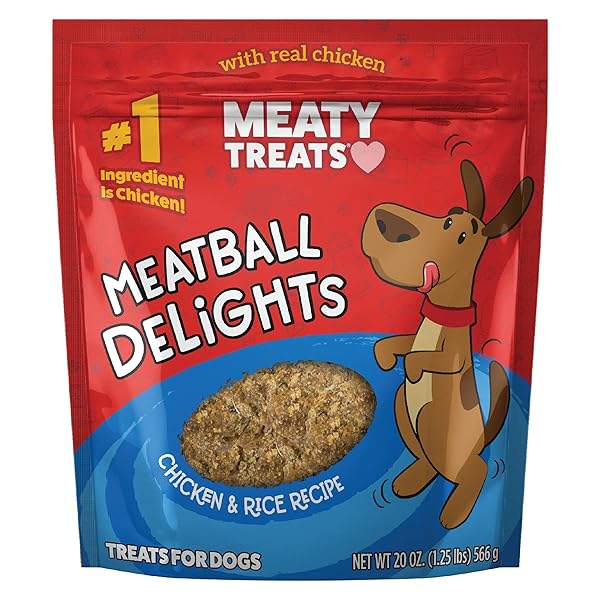 MEATY TREATS MEATBALL DELIGHTS CHICKEN & RICE FLAVOR,...