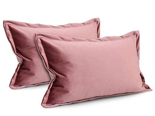 npluseins Doppelpack - Kira Samtkissenhülle - mit Stehsaum und Changiereffekt - Moderne Wohndekoration in dezentem Design - e