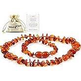 RAW Baltic Amber Necklace - Natural Amber from Baltic Region, Genuine Amber (13in.)