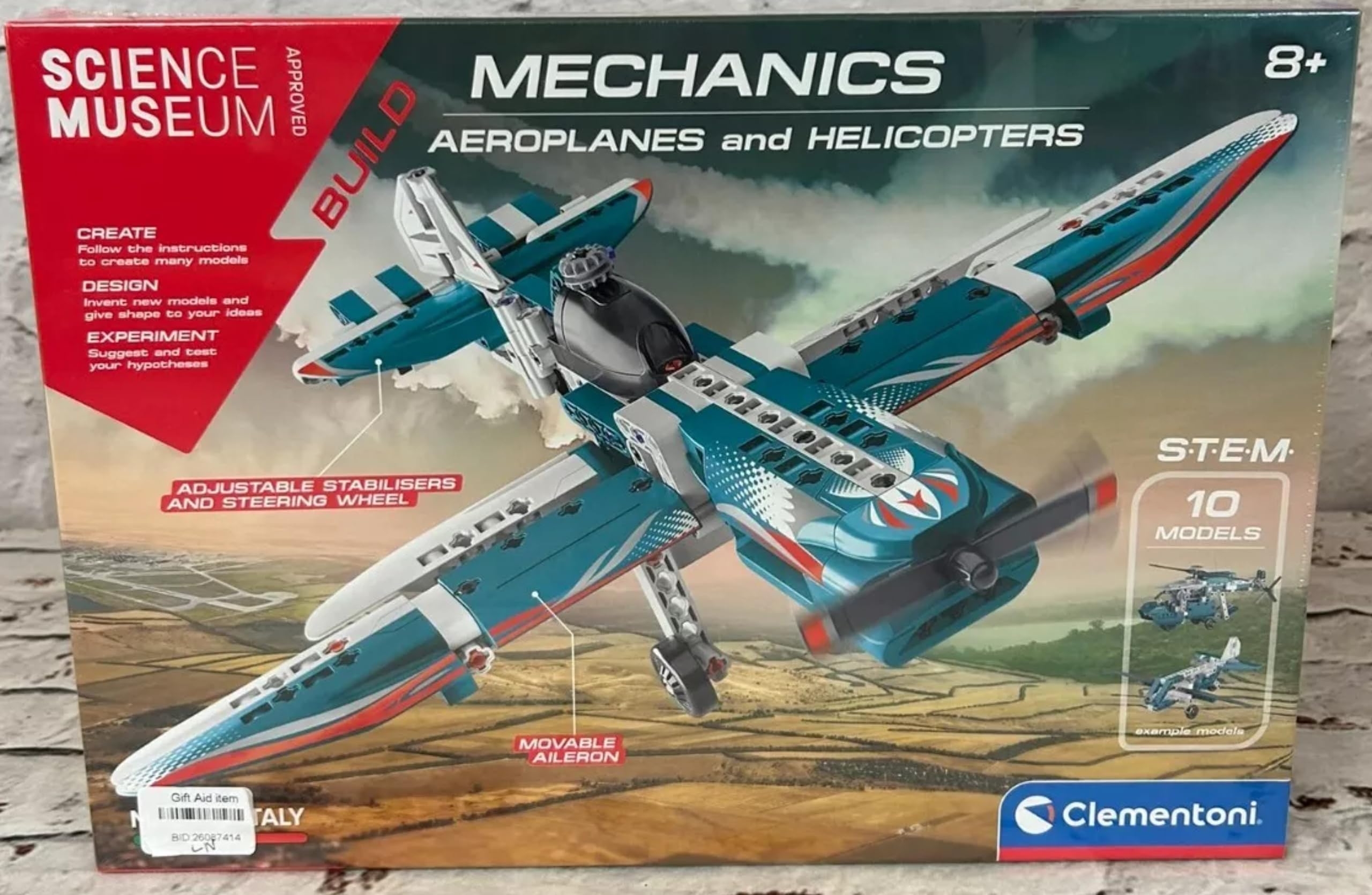 Clementoni 61326, Science Museum Mechanics Laboratory Aeroplanes and Helicopters Science Kit for children, Ages 8 years plus, Multicolor, 39.6 x 27.8 x 6 centimetres — image 1