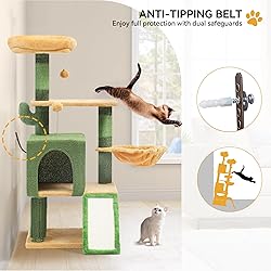YITAHOME 44.5in Tall Cactus Cat Tree Tower with