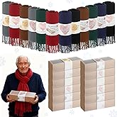 Cutecrop 12 Set Winter Scarves Bulk Blessings Bags for Homeless Soft Blanket Scarves Christmas Nursing Home Christian Gifts for Residents Homeless Care Package Supplies