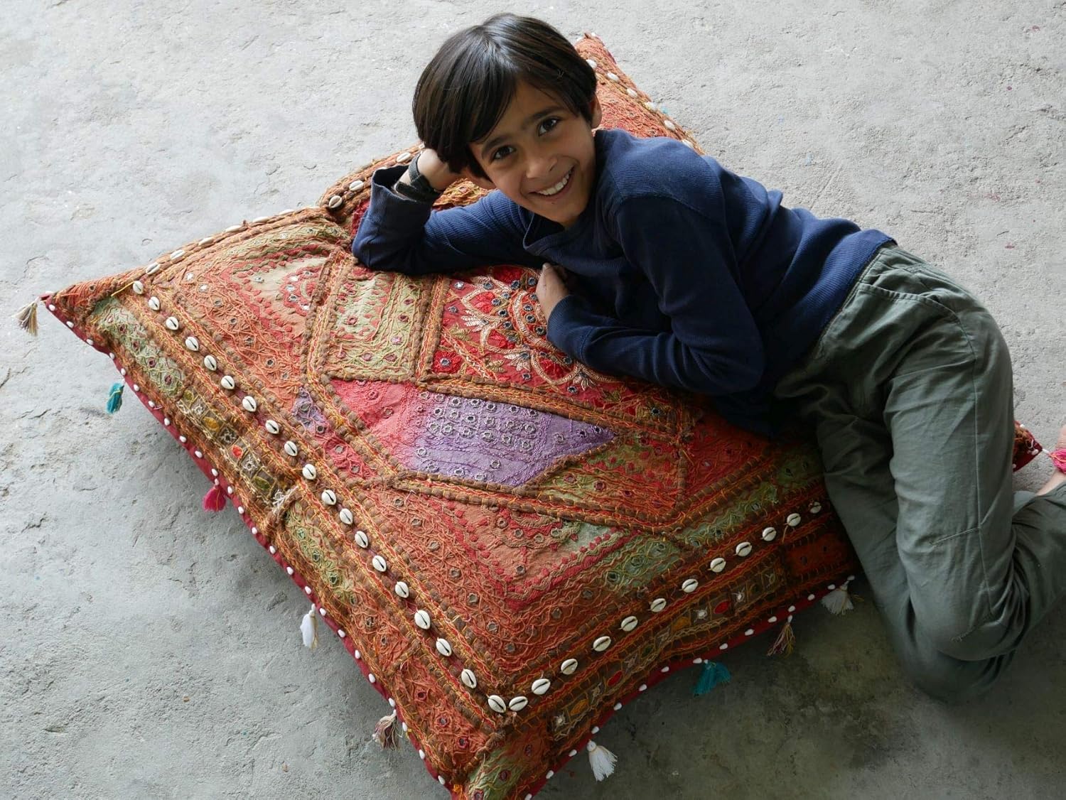 Amazon Com Large Floor Cushion Bohemian Masala Indian Floor