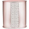 Zahari Home Sinatra Waste Basket Decorative Beautiful Designs Bathroom Bedroom Living Room Decor, Blush