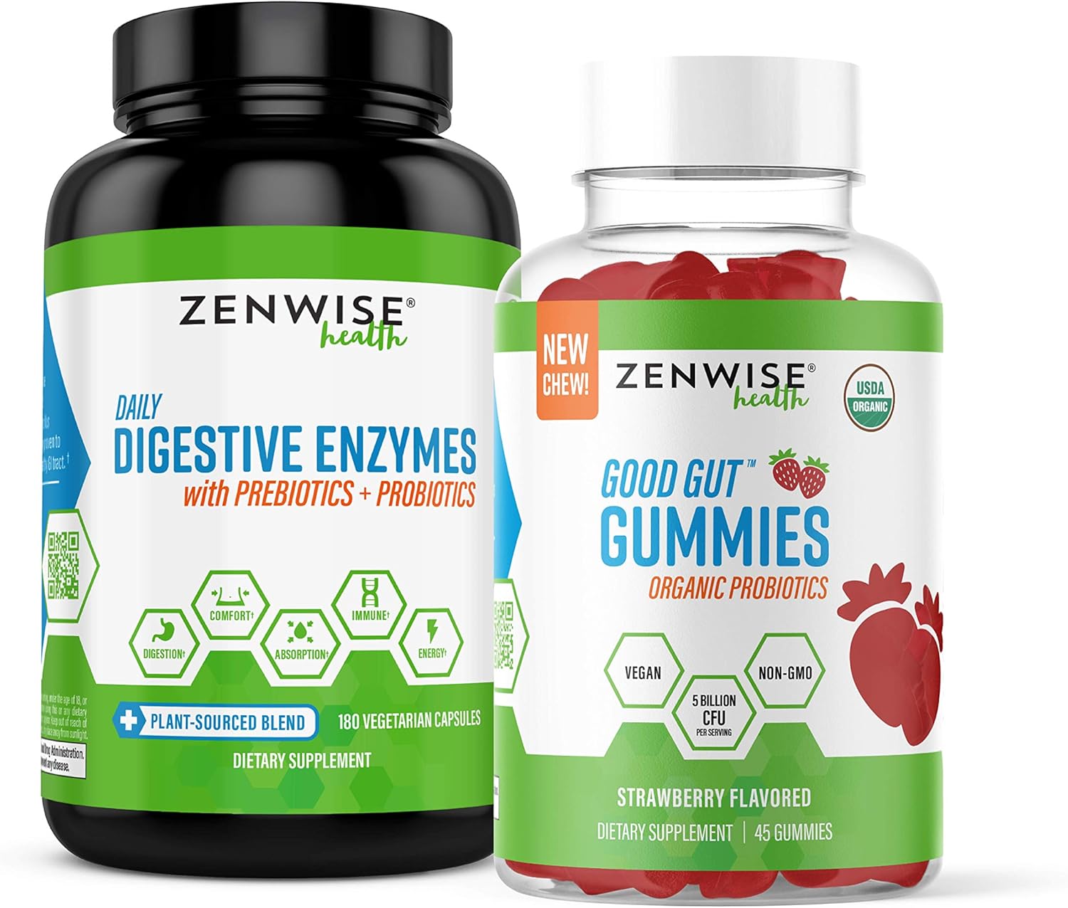 Zenwise Health Enzymes, Probiotics and Gummies, Oh My