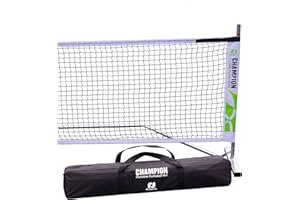 Champion Portable Pickleball Net System | Regulation Size 22 Foot Length | Snap Together Steel Frame with Net and Carry Bag |