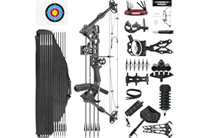CENWTY Archery Compound Bow Set 20-70 LBS, Draw Length 24"-30", up to IBO 320 fps, Hunting Compound Bow with All Accessories 