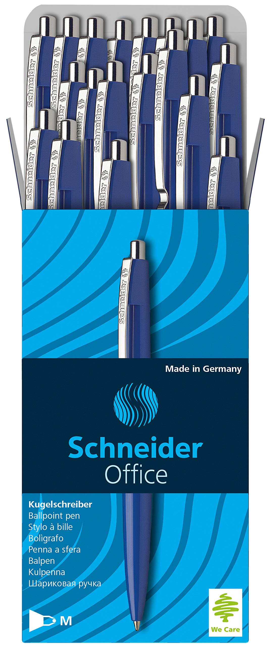 Schneider Office Ballpoint Pens M Tip Pack of 50 Blue