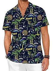 LuckLemocor Neon Shirt for Men Tropical Shirts