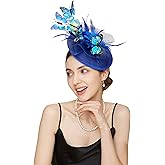 Gionforsy Butterfly Fascinator Hat Feather Tea Party Hat Monarch Butterfly Headband Fascinators for Wedding