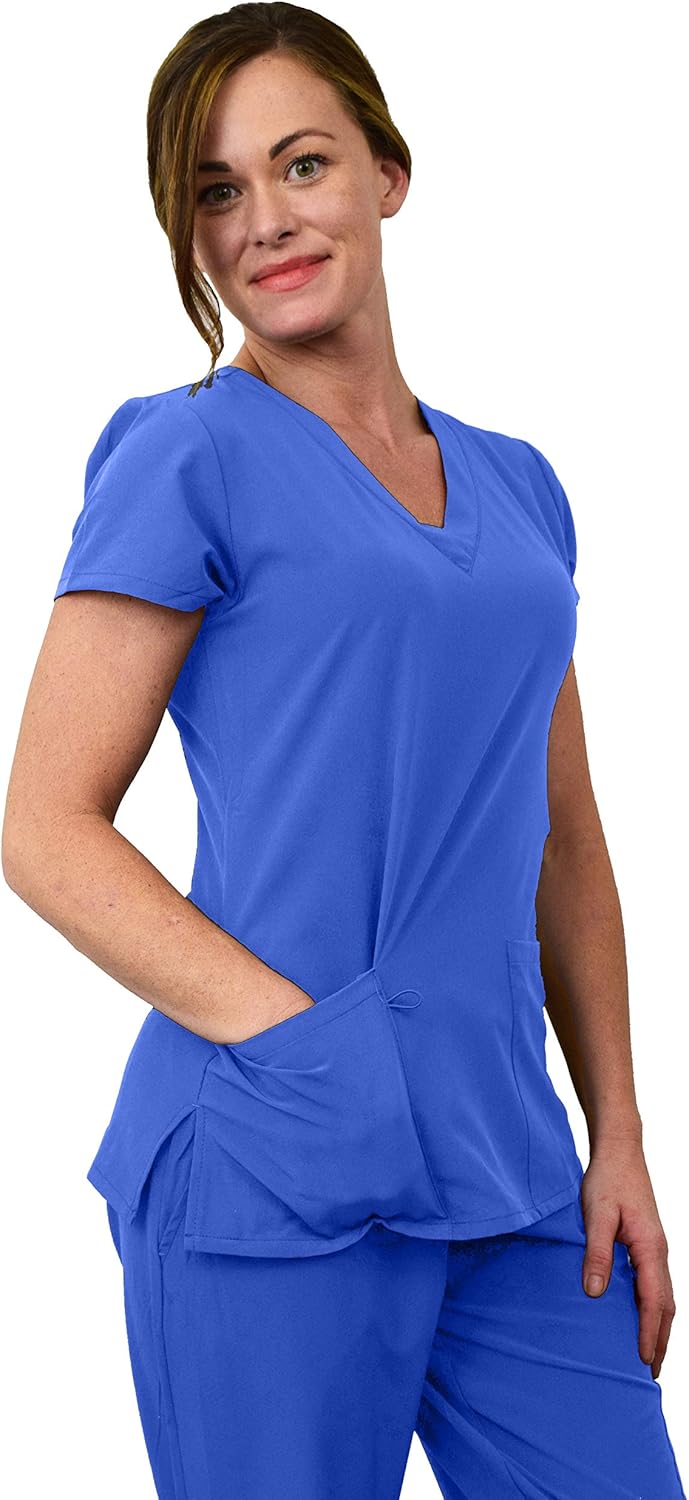 Women's Medical Nursing Jogger Scrub Set GT 4FLEX Top and Pant: Clothing