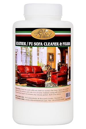 ALIX Leather Sofa Cleaner and Polish (1000 ml) Cleans Most Stains and Gives New Look & Shine to Your Leather/PU Sofa