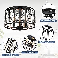 Crystal Ceiling Light Flush Mount for