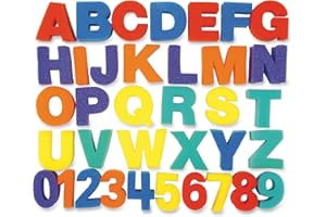 Chenille Kraft Paint Sponges, Letters & Numbers Set, 3", 36 Pieces, Assorted