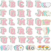 GAMYPET 102Pcs Self-Adhesive Fuzzy Letter Patches - Cute Varsity Style DIY Stickers for Embroidery Jackets, Jeans, Bags, Gift Decoration