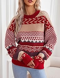 Flygo Men's Vintage Grandpa Sweater Crewneck