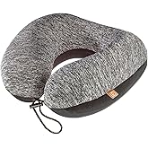 Go Travel American ZZZ's Comfortable Neck Pillow, Travel Pillow for Uninterrupted Sleep, Memory Foam Pillow for Everyday Commute, Airplane, Bus, Car, and Gaming, Travel Essentials, Made in USA, Orange
