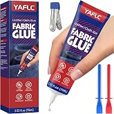 Fabric Glue Permanent, Fabric Glue for Clothing Washable 75 ML | Adhesive Fabric Glue for Patches, Clear, Sewing, Upholstery, Repair, Cotton, Denim, Flannel, Rhinestones, Polyester