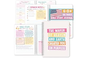 Hadley Designs Guided Bible Study Journal For Women - Bible Journal For Men, Church Notes Notebook, Church Notebook For Takin
