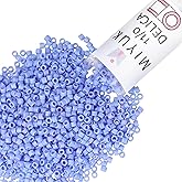 Miyuki Delica Seed Beads – Size 11/0 (1.6 mm), DB0881, Matte Opaque Light Blue AB, 7.2 g, Approx. 1440 Beads, Made in Japan