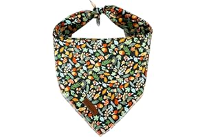 Fall Dog Bandana, UP URARA PUP Puppy Bandana for Small,Medium Dog, Comfortable Cotton Triangle Bid Scarf Dog, Pet Kerchief for Girl Boy Dogs or Cats, Fancy Fall Classic Dog Bid Scarf