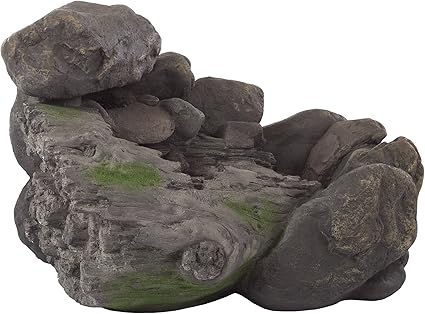 pure garden fuente con roca y cascada piedra