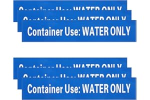 MECCANIXITY Water Only Sticker Self-Stick Container Use: Water ONLY Marker Warning Label Signage 1-3/5 x 8 Inch for Pump Jugs