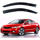 KPY Rain Guards Window Visors for 2006-2011 Honda Civic Coupe | Out-Channel Window Visors Vent Wind Deflectors 2PC, Car Accessories for 06-11 Civic Coupe (Coupe Only)