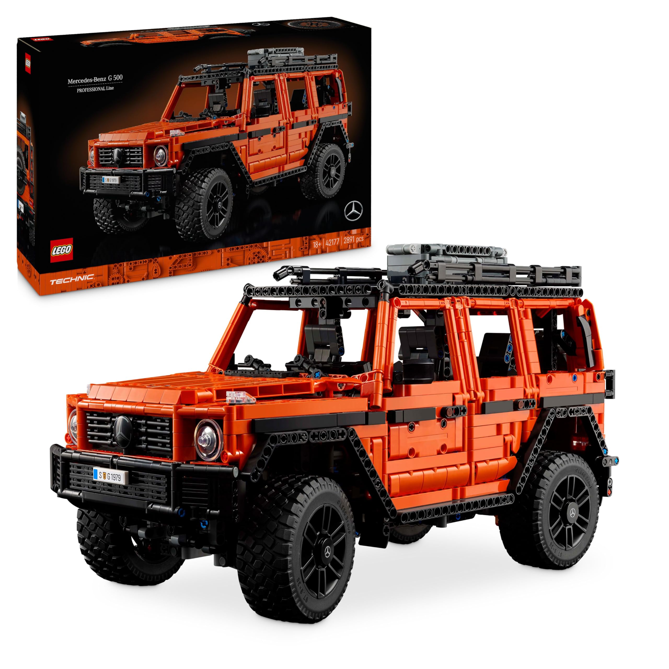 LEGO Technic Mercedes-Benz G 500 PROFESSIONAL Line, Modellino di Auto Fuoristrada da Costruire per Adulti, Veicolo 4X4 Classe G da Esposizione Ricco di Dettagli, Regalo Collezione per Lui o Lei 42177