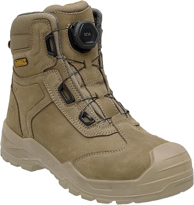 DEWALT Richardson BOA Steel Toe Work Boot Nubuck Wide UK9 Stone