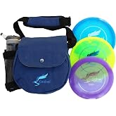 Pro Frisbee Golf Disc Set - 3 Disc Golf Discs &amp; Blue Disc Golf Bag - Includes Disc Golf Driver, Midrange Disc &amp; Disc Golf Putter - Pro Disc Golf Set to Enjoy The Outdoors