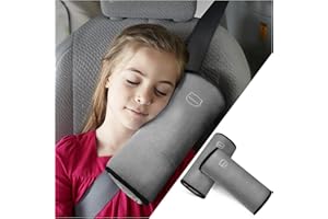 Seatbelt Covers for Kids, MIAOKE 2 Pack for All Car Seat Strap Cover Pads Soft,Comfortable, Safety Belt Strap Shoulder Neck Pad Suitable Adults and Children,Seat Belt Pillow for Kids/Grey