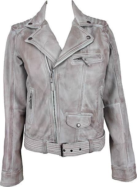 Amazon ユニコーンレディースファッションバイカースタイルreal Leather Jacket Waxedブラウン Gl カラー ブラウン コート ジャケット 通販