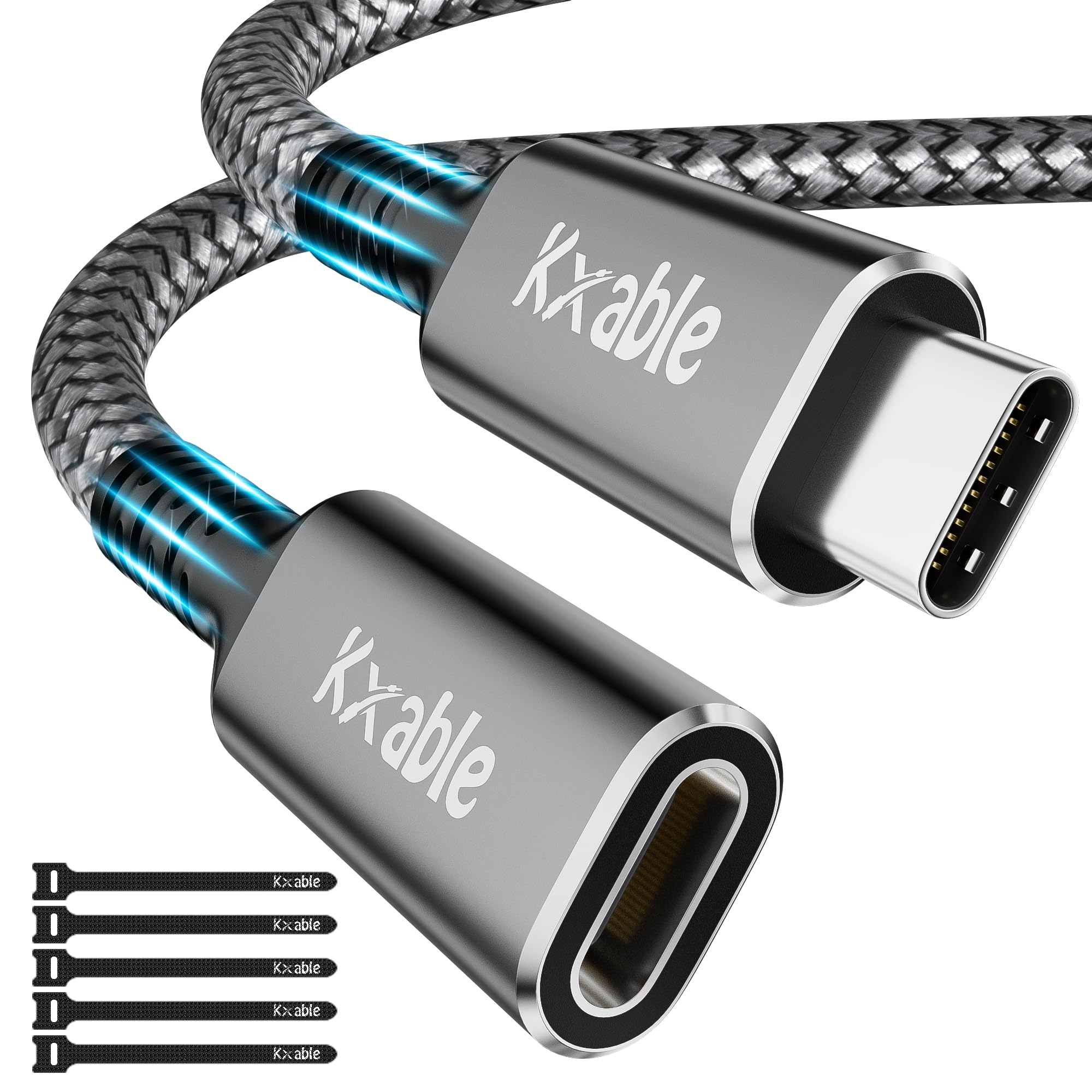Photo 1 of USB C Extension Cable 6 FT, Type-C Male to Female Extender Cord, 4K Video USB 3.1 Gen 2 100W Charging 10Gbps/USB 3.2 Transfer for iPhone 15/ Plus/Pro / 15 Pro Max, Galaxy, MacBook, iPad, PSVR2, More