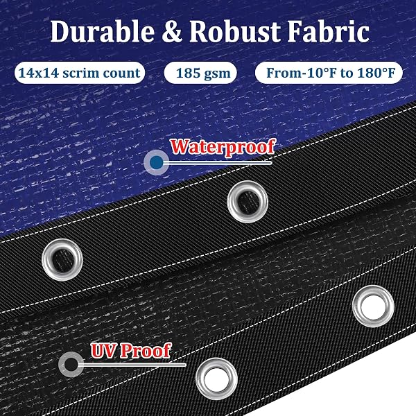 24 FT POOL COVERS FOR ABOVE GROUND POOLS WITH AUTOMATIC SIPHON DRAIN, EXTRA THICK HEAVY-DUTY ROUND WINTER POOL COVER, STOP WATERLOGGING, 2-IN-1 TEAR-PROOF UV-RESISTANT POOL TARPS WITH PULLEY AND CAB